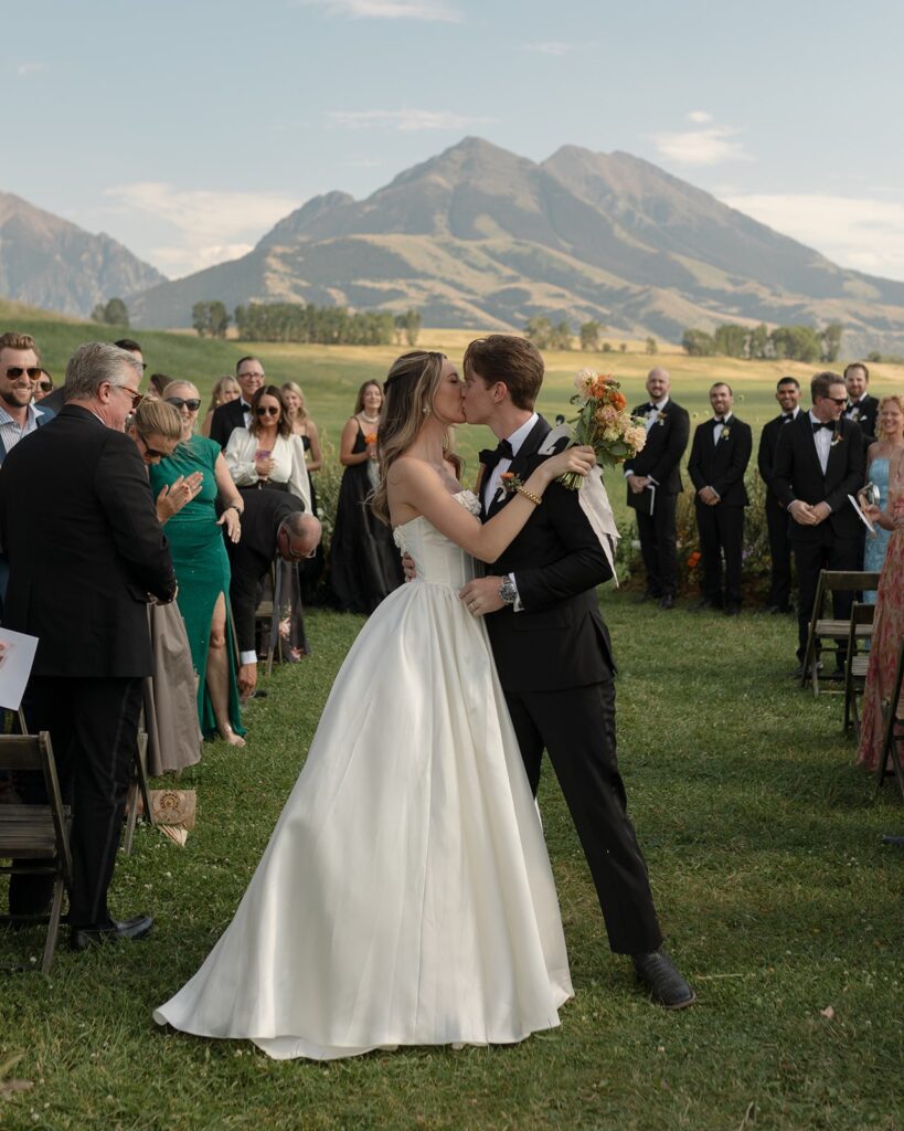 Outdoor Montana Destination Black Tie Wedding